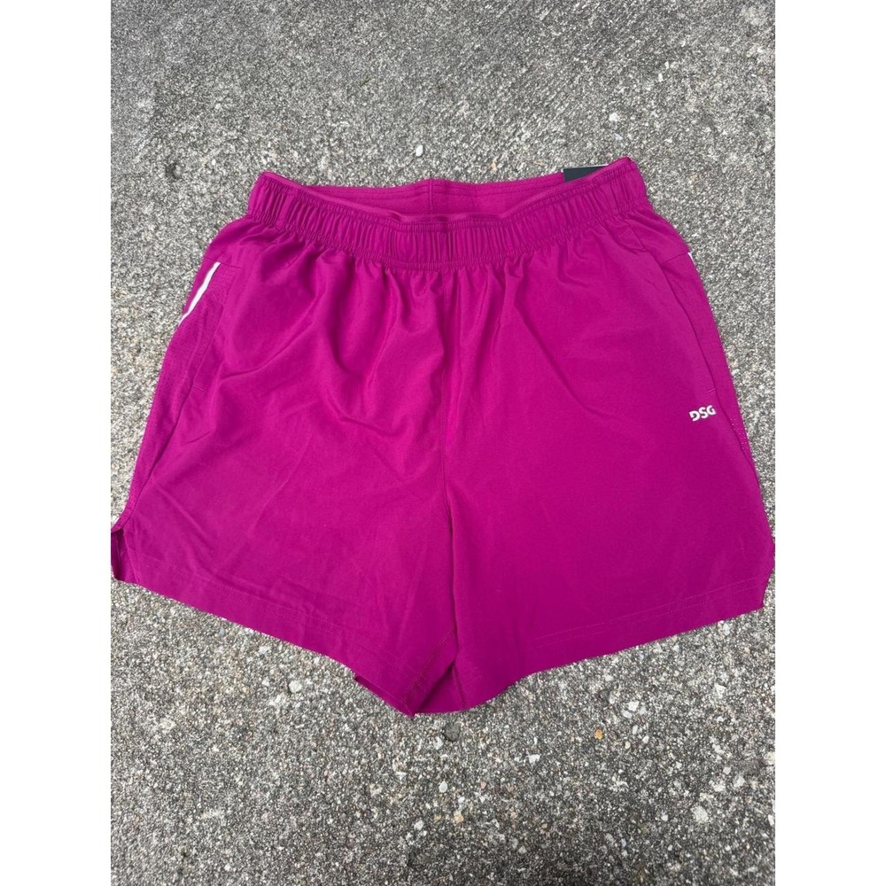 DSG Mens 5 Inch Stride Short Medium Magenta Pink Athletic Running Gym Shorts NWT